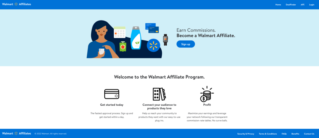Join the Walmart Affiliate Program and start earning money promoting products from the Walmart Store