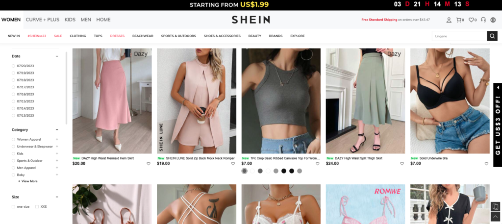 Use high-quality images and videos to showcase SHEIN products